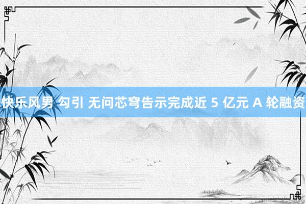 快乐风男 勾引 无问芯穹告示完成近 5 亿元 A 轮融资