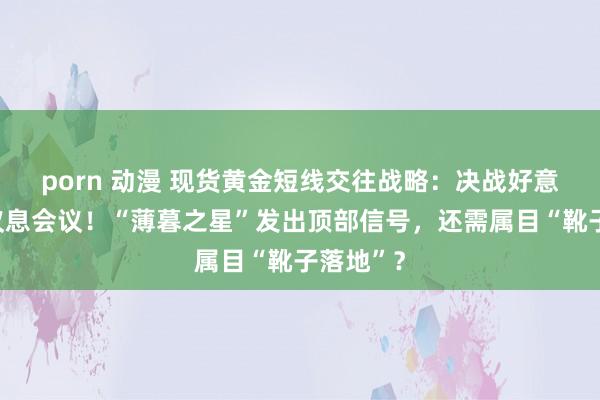 porn 动漫 现货黄金短线交往战略：决战好意思联储议息会议！“薄暮之星”发出顶部信号，还需属目“靴子落地”？