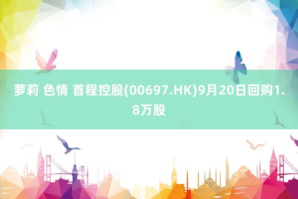 萝莉 色情 首程控股(00697.HK)9月20日回购1.8万股