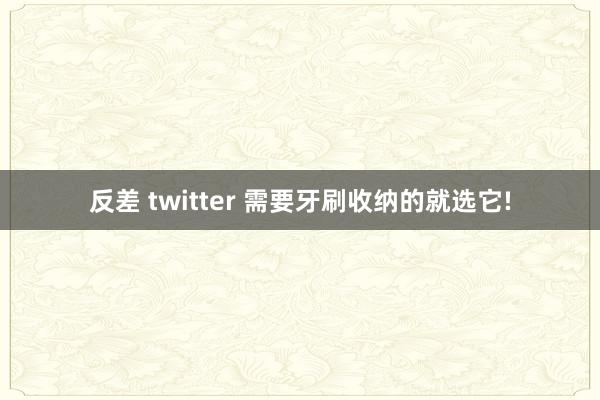 反差 twitter 需要牙刷收纳的就选它!