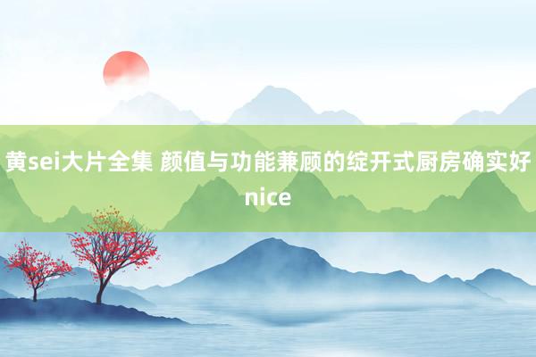 黄sei大片全集 颜值与功能兼顾的绽开式厨房确实好nice