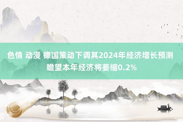 色情 动漫 德国策动下调其2024年经济增长预测 瞻望本年经济将萎缩0.2%