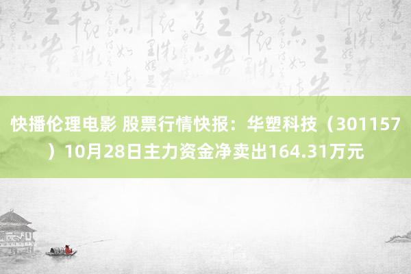 快播伦理电影 股票行情快报：华塑科技（301157）10月28日主力资金净卖出164.31万元