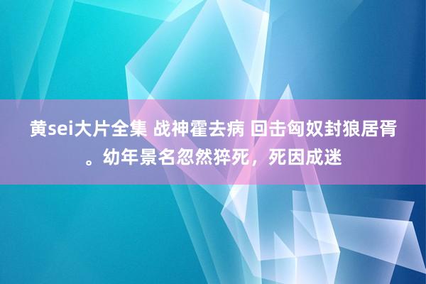 黄sei大片全集 战神霍去病 回击匈奴封狼居胥。幼年景名忽然猝死，死因成迷