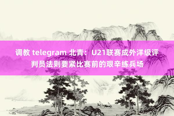 调教 telegram 北青：U21联赛成外洋级评判员法则要紧比赛前的艰辛练兵场