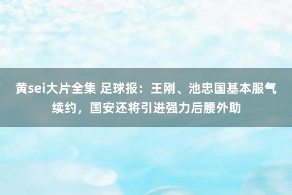 黄sei大片全集 足球报：王刚、池忠国基本服气续约，国安还将引进强力后腰外助