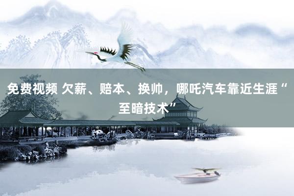 免费视频 欠薪、赔本、换帅，哪吒汽车靠近生涯“至暗技术”