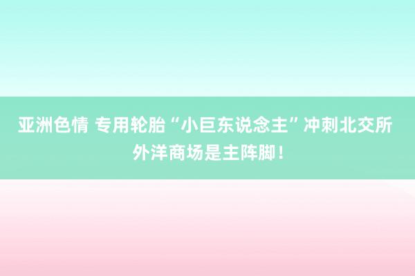 亚洲色情 专用轮胎“小巨东说念主”冲刺北交所 外洋商场是主阵脚！