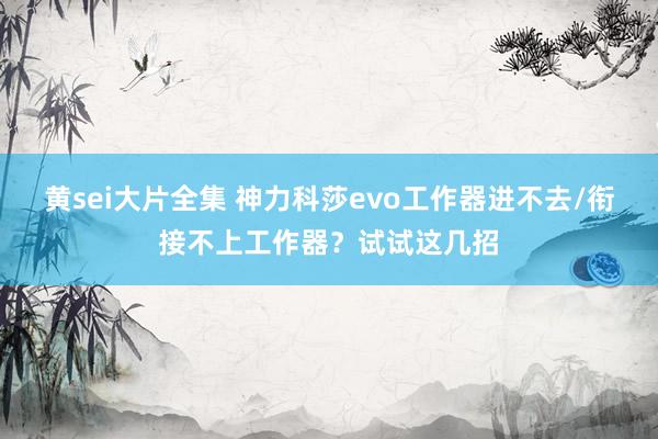 黄sei大片全集 神力科莎evo工作器进不去/衔接不上工作器？试试这几招